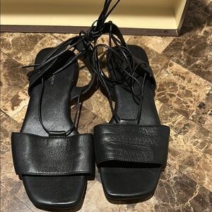 Banana Republic Black Sandals Elegant Leather Design